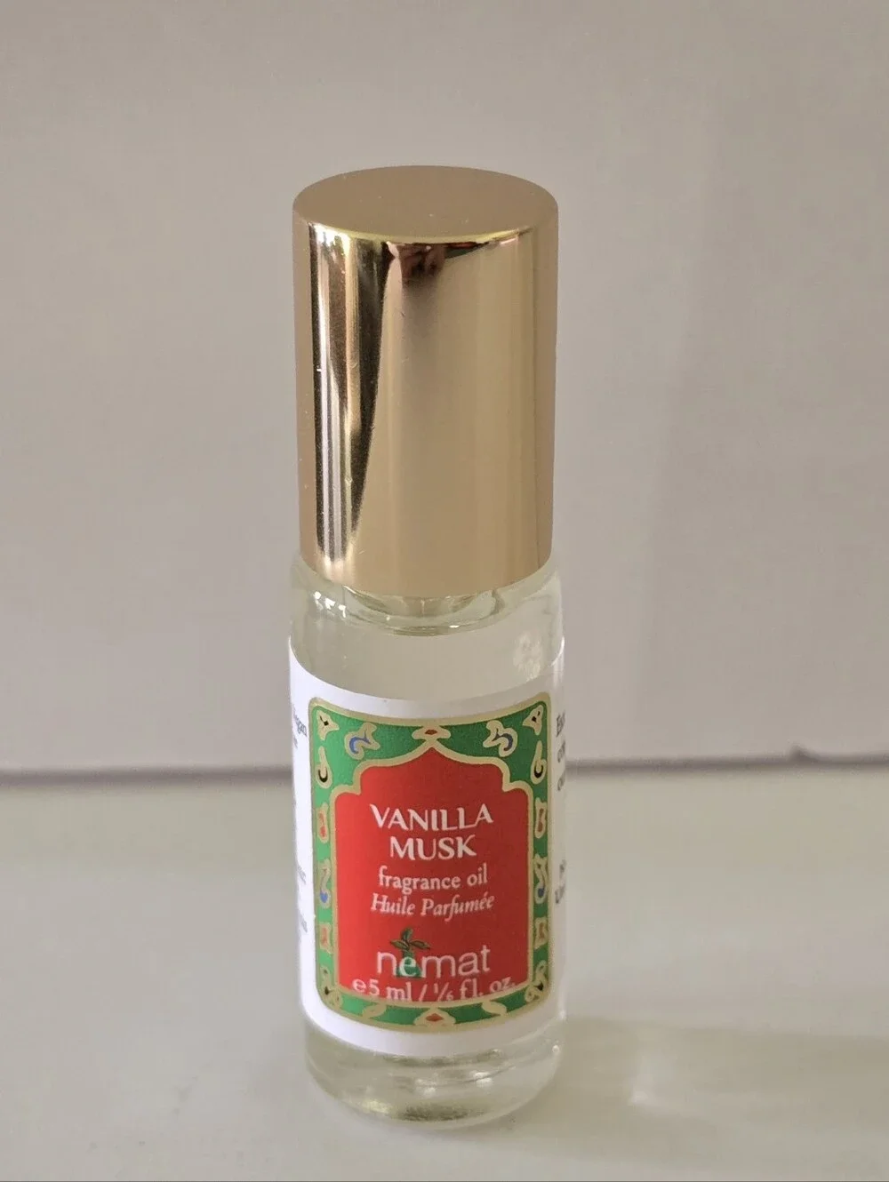 Nemat Vanilla Musk Fragrance Oil Roll-On Rollerball Glass Bottle 0.17 oz - Mini